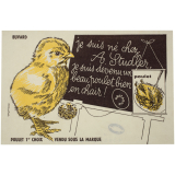Buvard publicitaire. Poulet 1er choix vendu sous la marque A. Studler.