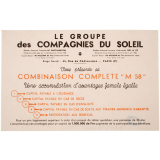 Buvard publicitaire. Le Groupe des Compagnies du Soleil. 