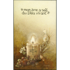 Image religieuse. Mon âme a soif du Dieu vivant.