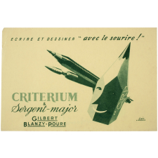 Buvard publicitaire. Criterium et Sergent-Major. Gilbert Blanzy-Poure.