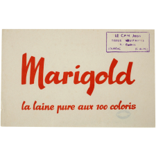 Buvard publicitaire. Marigold, la laine pure aux 100 coloris.