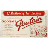 Buvard publicitaire. Chocolat Poulain. Pour que ça me donne du courage.