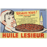 Buvard publicitaire. Huile Lesieur. Régalez-vous et faites gratuitement un cadeau à votre maman.