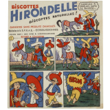 Buvard publicitaire. Biscottes Hirondelle. Le cigare. 
