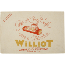 Buvard publicitaire. Chicorée Williot.
