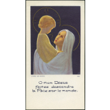 Image religieuse. O mon Jésus faites descendre la Paix sur le monde.