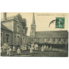 Tocqueville-en-Caux (S.-Inf.) - L'École et l'Église.