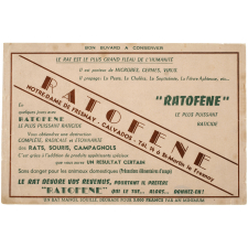 Buvard publicitaire. Ratofène.