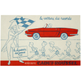 Buvard publicitaire. Cadet-Roussel. La voiture des records.