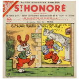 Buvard publicitaire. Super biscottes sablées St Honoré. Pinpin et Tonton Brun. 19. 