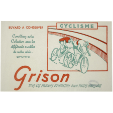 Buvard publicitaire. Cyclisme. Grison.