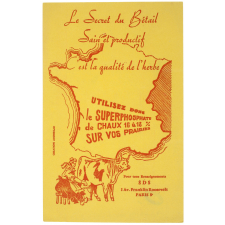 Buvard publicitaire. Superphosphate de chaux. 
