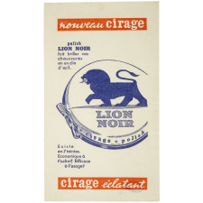 Buvard publicitaire. Lion Noir. Cirage polish.