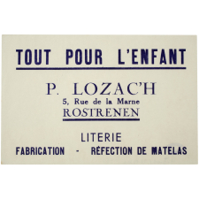 Buvard publicitaire. Tout pour l'enfant. P. Lozac'h.