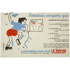 Buvard publicitaire. J'escalade n'importe quoi. 