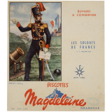 Buvard publicitaire. Biscottes Magdeleine. Artillerie 1835. 