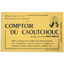 Buvard publicitaire. Comptoir du caoutchouc.