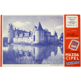 Buvard publicitaire. Ecuille. Pile Mazda. 