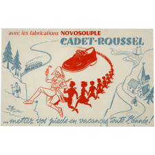 Buvard publicitaire. Cadet-Roussel. Mettez vos pieds en vacances toute l'année!