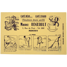 Buvard publicitaire. Café Béjo… Café Stado. Le Héron. 