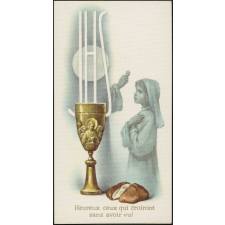 Image religieuse. Heureux ceux qui croiront sans avoir vu.