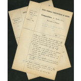 Compositions de mathématiques. École normale d'instituteurs de Rouen. 2e année. Année scolaire 1939-1940
