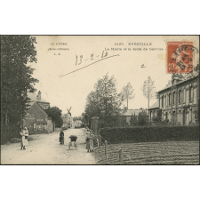Epreville : La Mairie et la route de Gerville