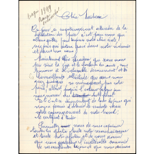 Brouillon de lettre de remerciement d'élèves