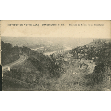 Bonsecours : Institution Notre-Dame, Panorama de Rouen, vue de l'Institution