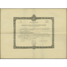 Brevet de capacité pour l'enseignement primaire de Germaine Amélie Tallon (Institutrices - brevet supérieur)