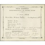 Bulletin trimestriel de Mlle Louise Tallon. Cour complémentaire (1e D)