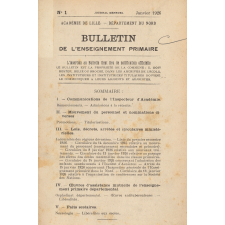 Bulletin de l'Enseignement primaire, Académie de Lille