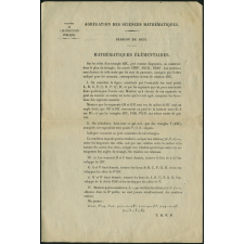 Agrégation des Sciences Mathématiques. Session de 1923 : mathématiques élémentaires