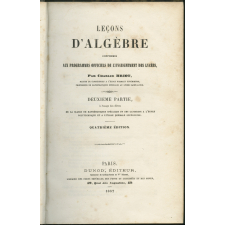 Leçons d'algèbre conformes aux programmes officiels de l'enseignement des lycées