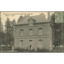 Environs de Bacqueville, Saint-Ouen-le-Mauger : Mairie - Ecole
