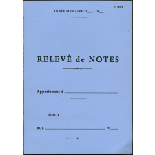 À l'école - Relevé de notes
