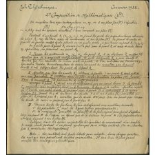 Concours Polytechnique de 1932 : 2 ème composition de mathématiques