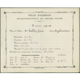 Bulletin trimestriel de Mlle Louise Tallon. Cour complémentaire