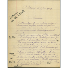 Lettre de Marcel Desbled, instituteur à l'école de Réalcamp