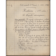 Cahier d'histoire