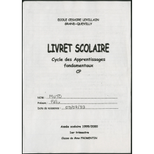 Livret scolaire 1er trimestre