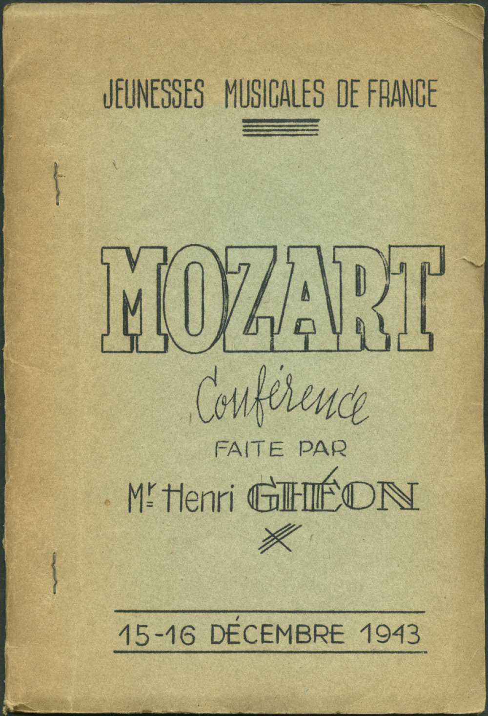 Jeunesses musicales de France : Mozart