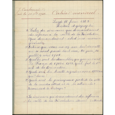 Cahier mensuel