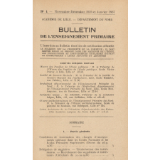 Bulletin de l'Enseignement primaire, Académie de Lille