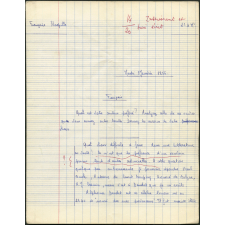 Devoir de français. Classe de seconde. Lycée Jeanne d'Arc à Rouen. Année scolaire 1955-56