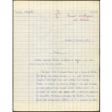Devoir de français. Classe de seconde. Lycée Jeanne d'Arc à Rouen. Année scolaire 1955-56