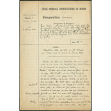 Composition française. École normale d'instituteurs de Rouen. 2e année. Année scolaire 1939-1940