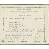 Bulletin trimestriel de Mlle Louise Tallon. Cour complémentaire