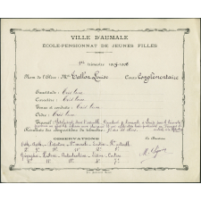 Bulletin trimestriel de Mlle Louise Tallon. Cour complémentaire