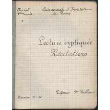 Cahier de Lecture expliquée et de Récitations (Auteurs modernes)